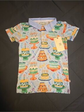 Bums and Roses ‘Piece O’Cake’ Bamboo Polo Shirt